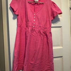 Pink linen maternity  Dress